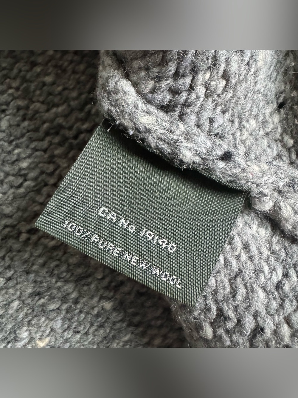 Aran Sweater Market  Donegal Tweed Roll Neck Handmade Wool Pullover Gray Irish - Picture 5 of 7
